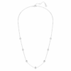Collier octogonal avec diamants synthétiques de 0,7 ct au total, forme ronde, argent sterling Collier octogonal avec diamants synthétiques de 0,7 ct au total, forme ronde, argent sterling