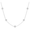 Collier octogonal avec diamants synthétiques de 0,7 ct au total, forme ronde, argent sterling Collier octogonal avec diamants synthétiques de 0,7 ct au total, forme ronde, argent sterling