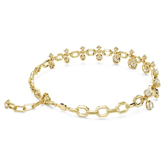 Collier octogonal en diamants synthétiques, 18,39 ct au total, formes variées, or jaune 18 carats Collier octogonal en diamants synthétiques, 18,39 ct au total, formes variées, or jaune 18 carats