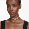 Collier ras-du-cou Ariana Grande X Swarovski avec perle en cristal, taille ronde, blanc, plaqué rhodium Collier ras-du-cou Ariana Grande X Swarovski avec perle en cristal, taille ronde, blanc, plaqué rhodium