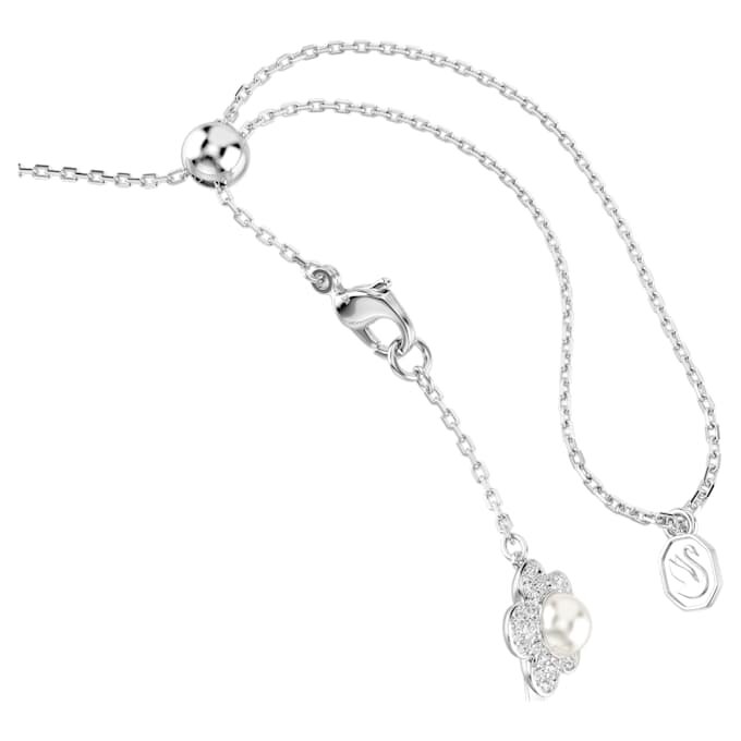 Collier ras-du-cou Ariana Grande X Swarovski avec perle en cristal, taille ronde, blanc, plaqué rhodium Collier ras-du-cou Ariana Grande X Swarovski avec perle en cristal, taille ronde, blanc, plaqué rhodium