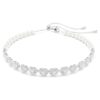 Collier ras-du-cou Ariana Grande X Swarovski, tailles variées, perles de cristal, cœur, blanc, plaqué rhodium