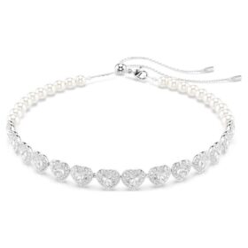 collier ras du cou ariana grande x swarovski tailles varies perles de cristal coeur blanc plaqu rhodium 2 280x280 - Collier ras-du-cou Ariana Grande X Swarovski, tailles vari&eacute;es, perles de cristal, c&oelig;ur, blanc, plaqu&eacute; rhodium