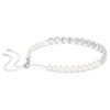 Collier ras-du-cou Ariana Grande X Swarovski, tailles variées, perles de cristal, cœur, blanc, plaqué rhodium