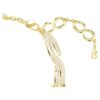 Collier ras-du-cou Dextera à maillons ronds, blanc, plaqué or Collier ras-du-cou Dextera à maillons ronds, blanc, plaqué or
