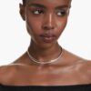 Collier ras-du-cou Hyperbola, taille ronde, blanc, finition métaux mélangés Collier ras-du-cou Hyperbola, taille ronde, blanc, finition métaux mélangés