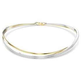 Collier ras-du-cou Hyperbola, taille ronde, blanc, finition métaux mélangés Collier ras-du-cou Hyperbola, taille ronde, blanc, finition métaux mélangés