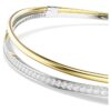 Collier ras-du-cou Hyperbola, taille ronde, blanc, finition métaux mélangés Collier ras-du-cou Hyperbola, taille ronde, blanc, finition métaux mélangés