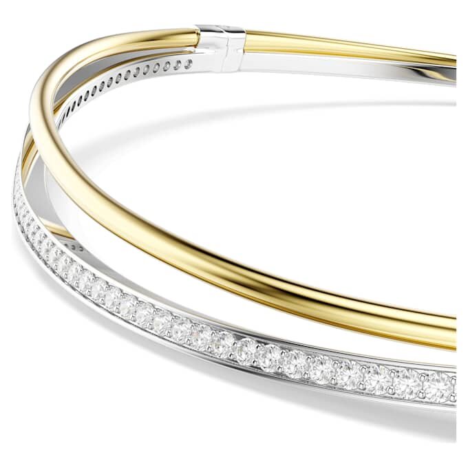 Collier ras-du-cou Hyperbola, taille ronde, blanc, finition métaux mélangés Collier ras-du-cou Hyperbola, taille ronde, blanc, finition métaux mélangés