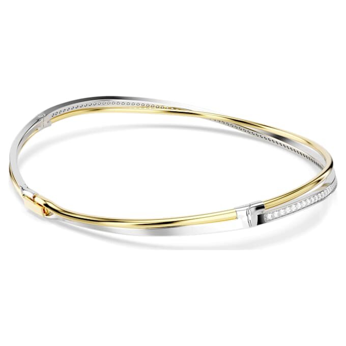 Collier ras-du-cou Hyperbola, taille ronde, blanc, finition métaux mélangés Collier ras-du-cou Hyperbola, taille ronde, blanc, finition métaux mélangés