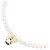 Collier ras-du-cou Idyllia avec perles de cristal, tailles variées, abeille, blanc, plaqué or Collier ras-du-cou Idyllia avec perles de cristal, tailles variées, abeille, blanc, plaqué or
