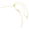 Collier ras-du-cou Idyllia avec perles de cristal, tailles variées, abeille, blanc, plaqué or Collier ras-du-cou Idyllia avec perles de cristal, tailles variées, abeille, blanc, plaqué or