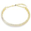 Collier ras-du-cou Idyllia, taille ovale, blanc, plaqué or Collier ras-du-cou Idyllia, taille ovale, blanc, plaqué or