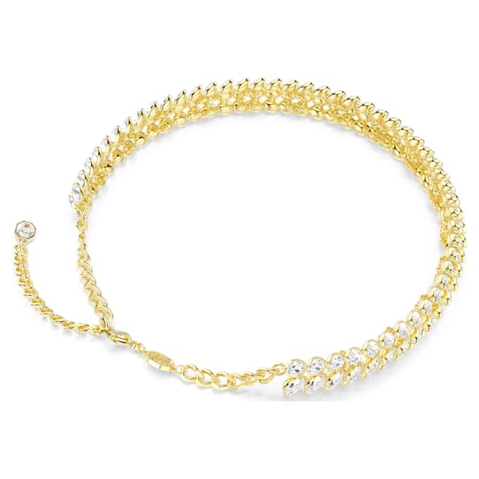 Collier ras-du-cou Idyllia, taille ovale, blanc, plaqué or Collier ras-du-cou Idyllia, taille ovale, blanc, plaqué or