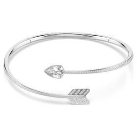 Collier ras-du-cou Idyllia, tailles variées, flèche, blanc, plaqué rhodium Collier ras-du-cou Idyllia, tailles variées, flèche, blanc, plaqué rhodium