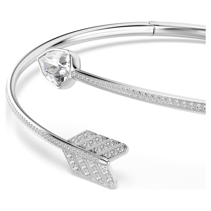 Collier ras-du-cou Idyllia, tailles variées, flèche, blanc, plaqué rhodium Collier ras-du-cou Idyllia, tailles variées, flèche, blanc, plaqué rhodium