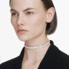 Collier ras-du-cou Millenia, taille octogonale, blanc, plaqué rhodium Collier ras-du-cou Millenia, taille octogonale, blanc, plaqué rhodium