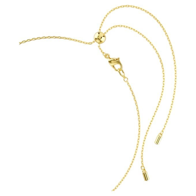Collier ras-du-cou Symbolica : perle de cristal, lune, Infinity, trèfle, œil maléfique et fer à cheval, bleu, plaqué or Collier ras-du-cou Symbolica : perle de cristal, lune, Infinity, trèfle, œil maléfique et fer à cheval, bleu, plaqué or