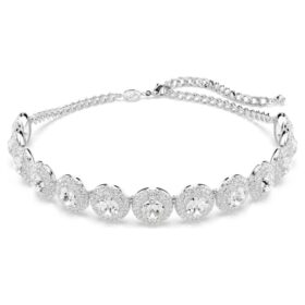 Collier ras-du-cou Una Angelic blanc, plaqué rhodium Collier ras-du-cou Una Angelic blanc, plaqué rhodium