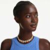 Collier ras-du-cou Una Angelic, taille ronde, couleur caramel, plaqué or Collier ras-du-cou Una Angelic, taille ronde, couleur caramel, plaqué or