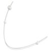 Collier « Snake Strandage » avec perles en cristal, tailles variées, Année du Serpent, blanc, plaqué rhodium Collier « Snake Strandage » avec perles en cristal, tailles variées, Année du Serpent, blanc, plaqué rhodium