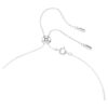 Collier Stilla Attract Y, taille ronde, bleu, plaqué rhodium