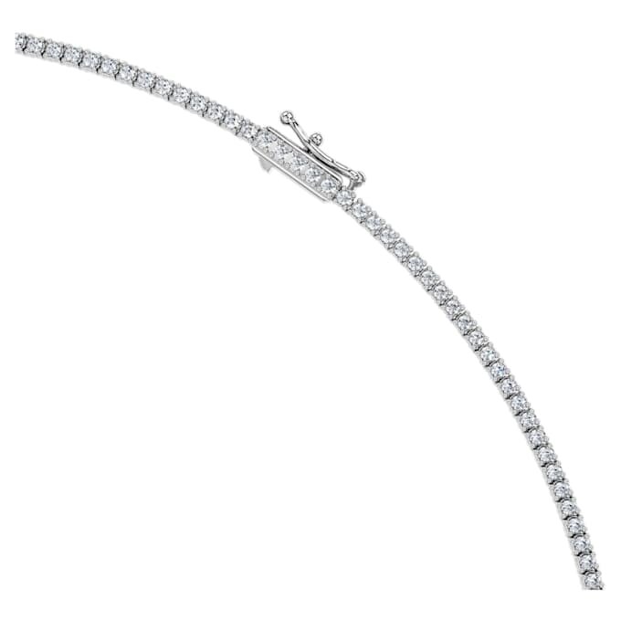 Collier tennis Eternity avec diamants synthétiques, 3 carats au total, forme ronde, or blanc 14 carats Collier tennis Eternity avec diamants synthétiques, 3 carats au total, forme ronde, or blanc 14 carats
