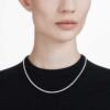 Collier Tennis Eternity, diamants synthétiques, 7 carats au total, forme ronde, or blanc 14 carats Collier Tennis Eternity, diamants synthétiques, 7 carats au total, forme ronde, or blanc 14 carats