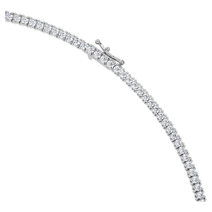 Collier Tennis Eternity, diamants synthétiques, 7 carats au total, forme ronde, or blanc 14 carats Collier Tennis Eternity, diamants synthétiques, 7 carats au total, forme ronde, or blanc 14 carats