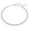 Collier tennis Imber, taille ronde, blanc, plaqué rhodium Collier tennis Imber, taille ronde, blanc, plaqué rhodium