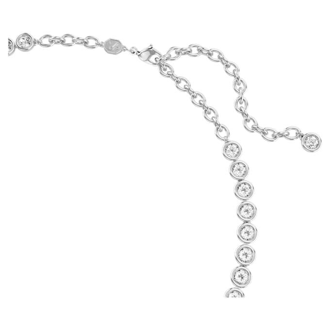 Collier tennis Imber, taille ronde, blanc, plaqué rhodium Collier tennis Imber, taille ronde, blanc, plaqué rhodium