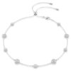 Collier Una Angelic, motifs double face à taille ronde, blanc, plaqué rhodium Collier Una Angelic, motifs double face à taille ronde, blanc, plaqué rhodium