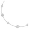 Collier Una Angelic, motifs double face à taille ronde, blanc, plaqué rhodium Collier Una Angelic, motifs double face à taille ronde, blanc, plaqué rhodium
