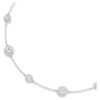 Collier Una Angelic, motifs double face à taille ronde, blanc, plaqué rhodium Collier Una Angelic, motifs double face à taille ronde, blanc, plaqué rhodium