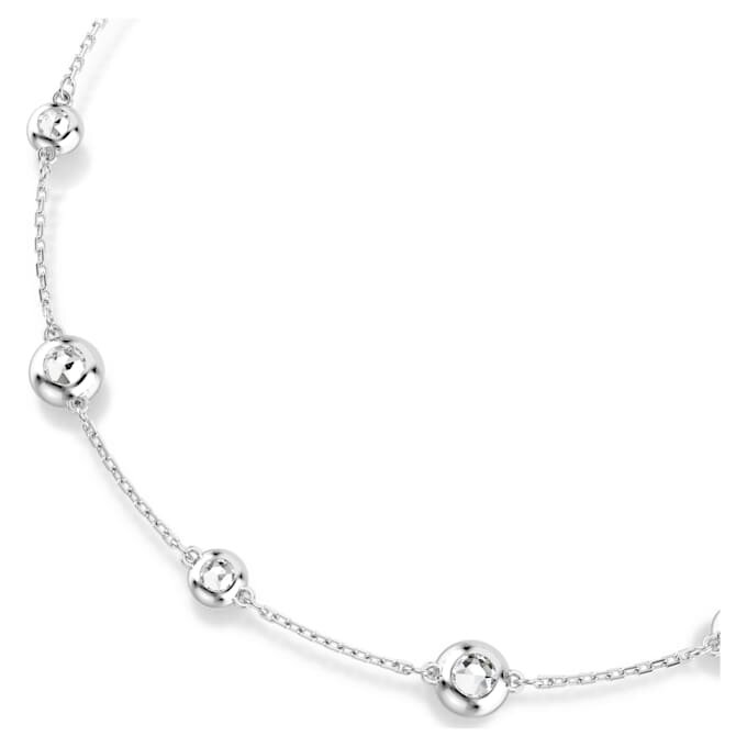 Collier Una Angelic, motifs double face à taille ronde, blanc, plaqué rhodium Collier Una Angelic, motifs double face à taille ronde, blanc, plaqué rhodium