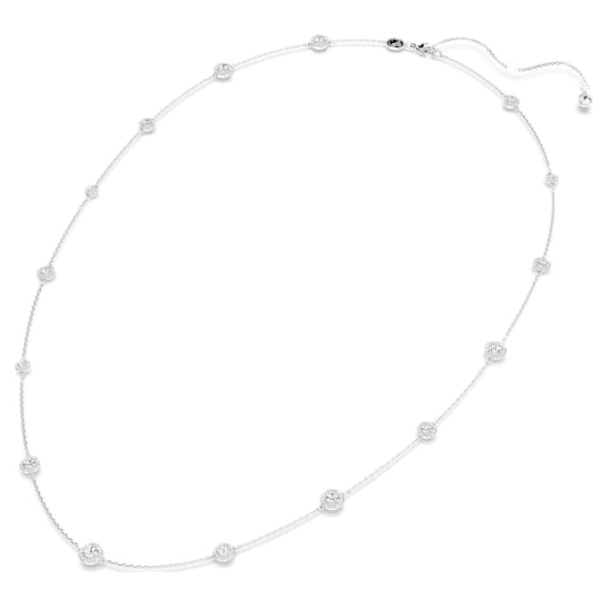Collier Una Angelic Strandage, taille ronde, blanc, plaqué rhodium Collier Una Angelic Strandage, taille ronde, blanc, plaqué rhodium