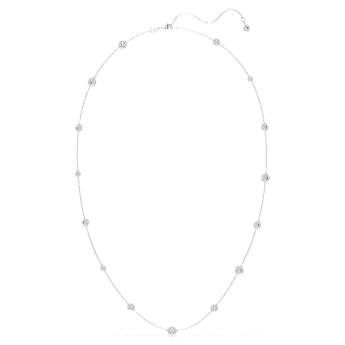 Collier Una Angelic Strandage, taille ronde, blanc, plaqué rhodium Collier Una Angelic Strandage, taille ronde, blanc, plaqué rhodium