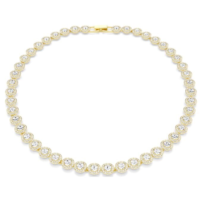 Collier Una Angelic, taille ronde, blanc, plaqué or Collier Una Angelic, taille ronde, blanc, plaqué or
