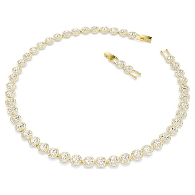 Collier Una Angelic, taille ronde, blanc, plaqué or Collier Una Angelic, taille ronde, blanc, plaqué or