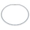 Collier Una Angelic, taille ronde, bleu, plaqué rhodium