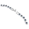 Collier Una Angelic, taille ronde, bleu, plaqué rhodium