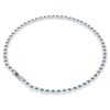 Collier Una Angelic, taille ronde, bleu, plaqué rhodium