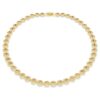 Collier Una Angelic, taille ronde, caramel, plaqué or