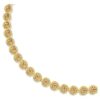Collier Una Angelic, taille ronde, caramel, plaqué or