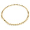 Collier Una Angelic, taille ronde, caramel, plaqué or