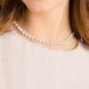Collier Una Angelic, taille ronde, moyen, blanc, plaqué or rose Collier Una Angelic, taille ronde, moyen, blanc, plaqué or rose
