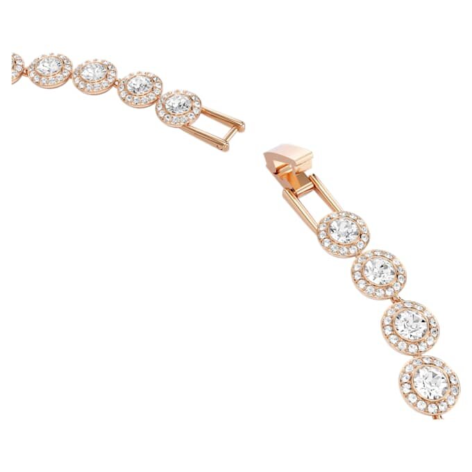 Collier Una Angelic, taille ronde, moyen, blanc, plaqué or rose Collier Una Angelic, taille ronde, moyen, blanc, plaqué or rose