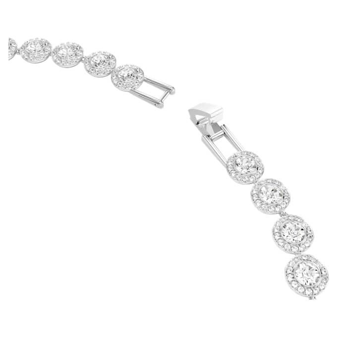 Collier Una Angelic, taille ronde, moyen, blanc, plaqué rhodium Collier Una Angelic, taille ronde, moyen, blanc, plaqué rhodium