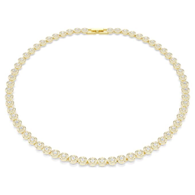 Collier Una Angelic, taille ronde, petit, blanc, plaqué or Collier Una Angelic, taille ronde, petit, blanc, plaqué or