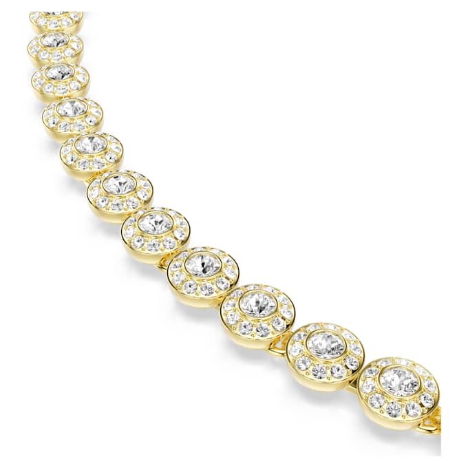 Collier Una Angelic, taille ronde, petit, blanc, plaqué or Collier Una Angelic, taille ronde, petit, blanc, plaqué or